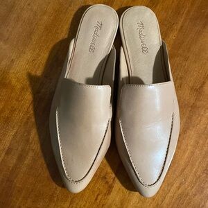 Madewell The Frances Skimmer Mule in Leather, Amber Brown, Sz 11